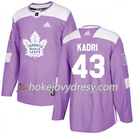 Pánské Hokejový Dres Toronto Maple Leafs Nazem Kadri 43 Adidas 2017-2018 Nachová Fights Cancer Practice Authentic